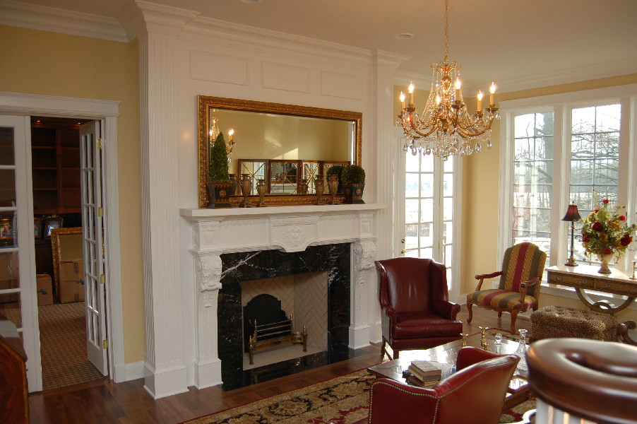 Compo and Basswood Mantel, full room