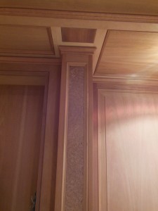 Library burl column insets