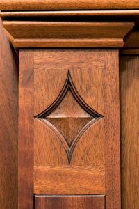 Mahogany column detail library